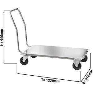 GGM GASTRO - Chariot de transport - 610x1220mm - avec 1 tablette