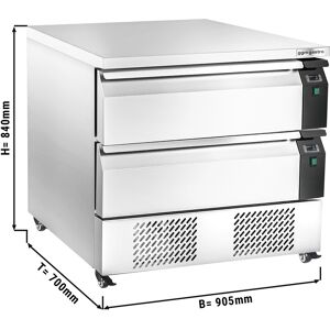 GGM GASTRO - Combiné congélateur/réfrigérateur -22 ~ +8°C - 905mm - 2 tiroirs