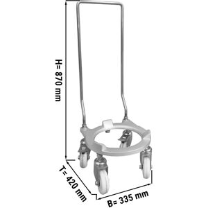 GGM GASTRO - Chariot de transport - 335x420mm - pour mélangeur planétaire