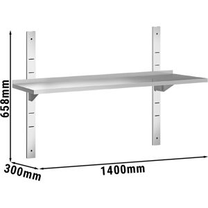 GGM GASTRO - Étagères murales PREMIUM - 1400x300mm - avec 1 étagère