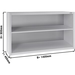 GGM GASTRO - Armoire murale en inox ECO - 1400x400mm - sans porte coulissante hauteur 800mm