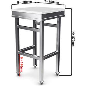 GGM GASTRO - Bloc de hachage en acier inoxydable Plastique - 500x500mm