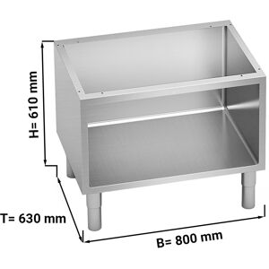 GGM GASTRO - Soubassement ouvert - 800mm - avec bords arrondis