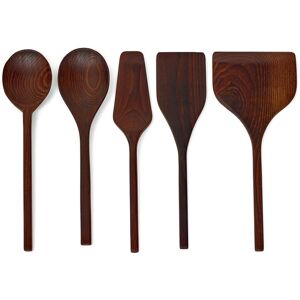 Serax NV Serax - Pure Accessoires de cuisine, frêne carbonisé / marron foncé (lot de 5)