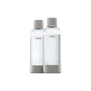 - Bouteille 1 l Pet et Bio composite grise (lot de 2)