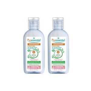 Puressentiel Assainissant Gel Antibactérien aux 2 Huiles Végétales Lot de 2 x 80 ml - Lot 2 x 80 ml