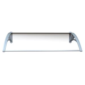 Vente-unique Auvent de porte en aluminium 140 x 92,5 cm courbé en kit COPALINA