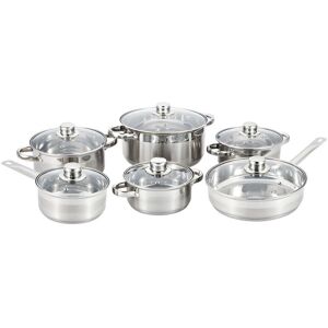 Vente uniquecom Batterie de cuisine 12 pieces FESTIN Inox couleur metallique