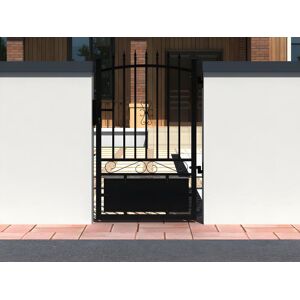 Vente-unique.com Portillon battant aluminium ajouré L100 x H170 cm noir NERBIS