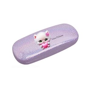 Taperso Etui a lunettes violet a paillette motif Chat peluvhe personnalisable - Publicité