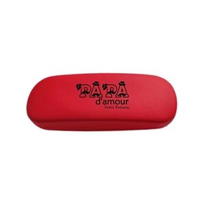 Taperso Etui a lunettes rouge MAT motif papa d'amour personnalisable - Publicité