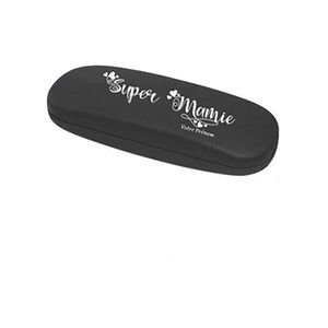 Taperso Etui a lunettes noir motif Super mamie personnalisable - Publicité