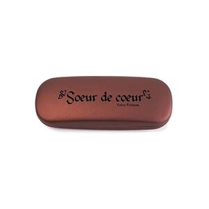 Taperso Etui a lunettes marron bronze motif Soeur de coeur personnalisable - Publicité