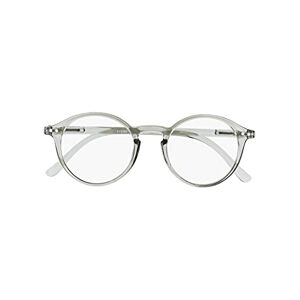 SILAC Grey Cristal 7603 Lunettes de Vue de Lecture avec Grandes Verres Ovales Pour Femme/Homme Lunettes Loupe Grossissantes Unisex Légères et Résistantes Dioptrie +1,75 Gris Transparent - Publicité