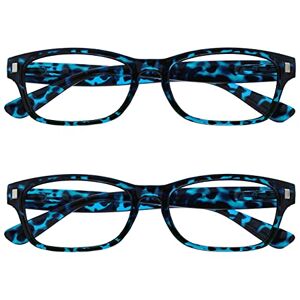 OPULIZE UV Reader Bleu Écaille Lunettes De Lecture Valeur Pack 2 Hommes Femmes UVR2PK010BL +1,00 - Publicité