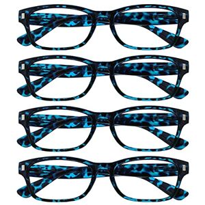 OPULIZE UV Reader Bleu Écaille Lunettes de Lecture Valeur Pack 4 Hommes/Femmes UVR4Pk005 +1,00 - Publicité