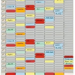 Planning à fiches T multi-usages 7 colonnes taille 2 + 1 colonne taille 1 Franken Cyan