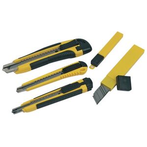 Brüder mannesmann green line Kit de cutters, 3 pièces, noir / jaune - Lot de 3