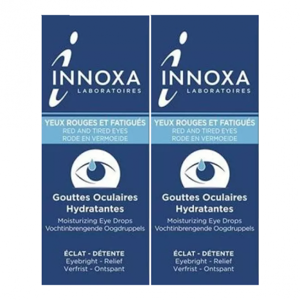 Innoxa gouttes oculaires hydratantes formule bleue lot de 2 x 10ml - Publicité