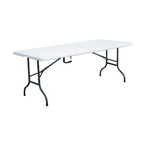 Oviala Business Rekkem tables pliantes PEHD 244 x 76 x 74cm x10 Blanc