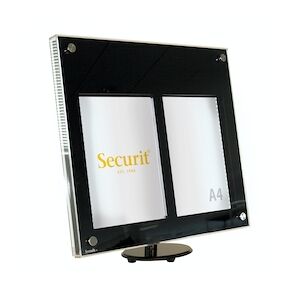 Securit® AcryLum - Présentoir Double A4 Acrylique LED.