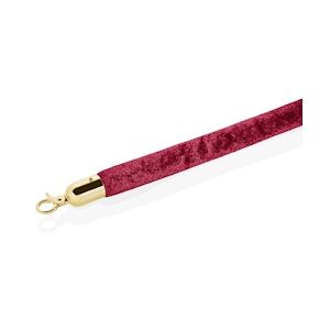 WAS Germany - Tige de raccordement Classic Eco, Ø 2,8 cm, 1,5 m, rouge bordeaux, velours, doré, acier inoxydable (2206158)