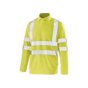 Cepovett - Polo manches longues Fluo Base 2 Jaune Taille SS