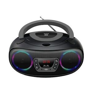 Denver Lecteur de CD, Denver TCL-212BT GREY, Portable Boombox. Radio FM. Bluetooth. 4W. Entrée AUX. Lecture MP3 Via USB Bleu