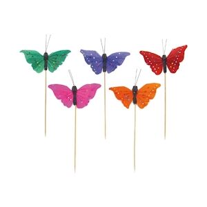MONDO DECO Deco Papillons Pm Plume Les Papillons Coloris Aléatoires Hauteur : 5,5 cm L. 10 cm x 240 Mondo Déco