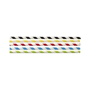 SOLIA Paille rigide papier multicolore 200 mm - par 10000 pièces