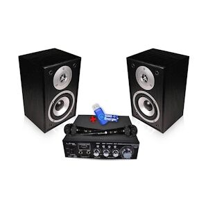 BM Sonic pack KARAOKE complet HC800-BK USB/SD 100W + Haut parleur + 2 MIC+clé USB 32Go