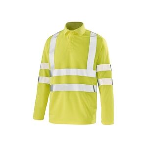 Cepovett - Polo manches longues Fluo Base 2 Jaune Taille LL