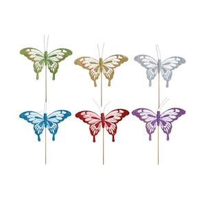 MONDO DECO Deco Papillon Flamboyant Tissu Les Papillons Coloris Aléatoires Hauteur : 9,5 cm L. 16 cm x 240 Mondo Déco
