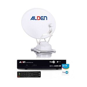 Alden Onelight Evo Parabole Satellite Automatique 60cm + Récepteur Satellite Satmatic Hd Fransat Usage Non Intensif Alden