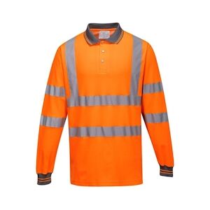 Portwest - Polo coton majoritaire manches longues HV Orange Taille LL