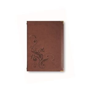 BEQUET Carte menus 'FLORIGENE' marron, petit modèle marron 24x33cm 2 pages x1