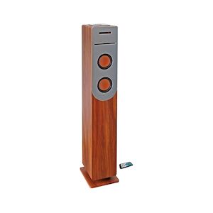 Tour de son finition Bois avec lecteur CD, Bluetooth, FM et USB, 100W + télécommande