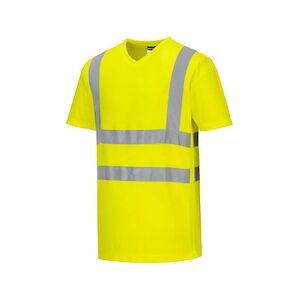 Portwest - Tee-shirt col en V avec empiècements latéraux en maille aérée Orange Taille LL