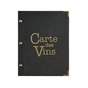 BEQUET Carte des vins 'LINEA' gris foncé 18,5x23,5cm 3 pages x1