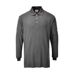 Portwest - Polo manches longues antistatique Gris Taille LL