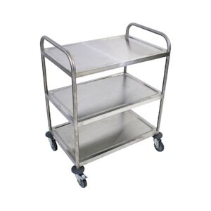 Craven Chariot de service en acier inoxydable 3 plateaux