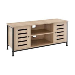 Tectake Meuble pour téléviseur Carlow 110x41,5x50,5cm - Bois clair industriel, Chêne Sonoma