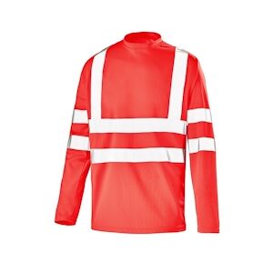 Tee Cepovett - Tee-shirt manches longues Fluo Base 2 Rouge Taille MM