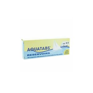 Aquatabs Réservoirs Comprimés Effervescents De Conservation D'Eau Potable Bleu/Jaune X 100