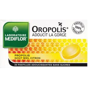 Mediflor Oropolis Pastilles Adoucissantes Miel Citron 20 unités