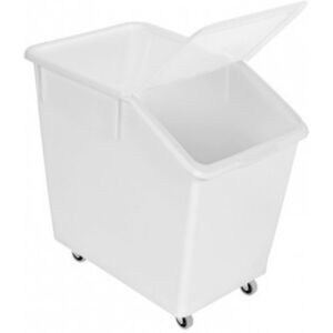 Gilac grand bac plastique plein gilac à couvercle 660x400 mm - 80 l