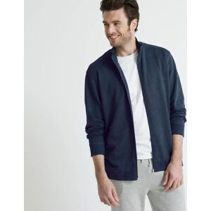 Blancheporte Sweat Entièrement Zippé Uni - Homme Bleu 4XL