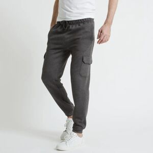 Blancheporte Pantalon Molleton Cargo Bas Resserrés - Homme Gris 4XL