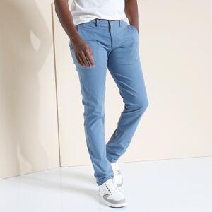 Blancheporte Pantalon Chino Uni Sergé Stretch Grand Confort - Homme Bleu 44