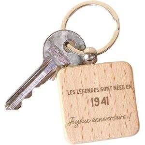 Cadeaux.com porte-cle en bois message generique homme ne en 1941